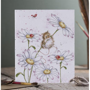 Wrendale Designs Greeting Card, 'Oops a Daisy' Mouse