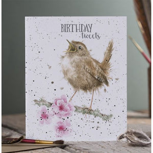 Wrendale Designs Greeting Card, Birthday 'Birthday Tweets' Bird