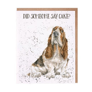 Wrendale Designs Greeting Card, Birthday 'Did Someone Say Cake?' Dog