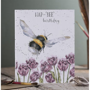 Wrendale Designs Greeting Card, Birthday 'Hap-'Bee' Birthday'