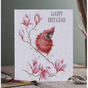 Wrendale Designs Greeting Card, Birthday 'Birthday Birdy' Cardinal