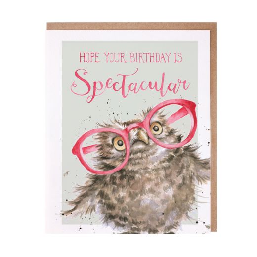 Wrendale Designs Greeting Card, Birthday 'Spectacular' Owl