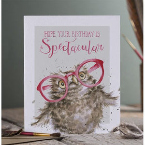 Wrendale Designs Greeting Card, Birthday 'Spectacular' Owl