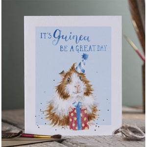 Wrendale Designs Greeting Card, Birthday 'Guinea Be A Great Day' Guinea Pig