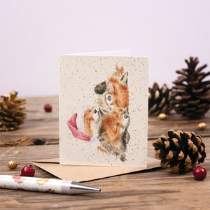 Wrendale Designs Mini Greeting Card, 'Night Before Christmas' Foxes