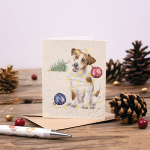 Wrendale Designs Mini Greeting Card, 'Joyful & Triumphant' Dog