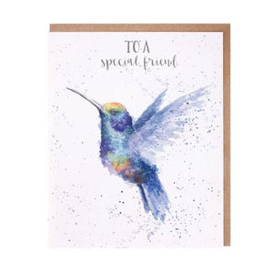 Wrendale Designs Greeting Card, 'Rainbow' Hummingbird