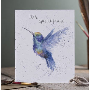 Wrendale Designs Greeting Card, 'Rainbow' Hummingbird