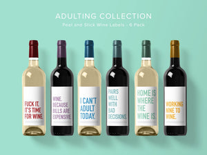 Classy Cards Wine Labels, Adulting Collection