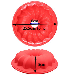 The Baker Depot Silicone Bundt Mold, Red