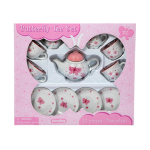 Schylling Kids Tea Set, Butterfly