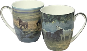McIntosh Mug Pair, Bateman Horses