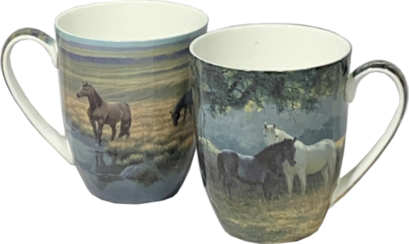 McIntosh Mug Pair, Bateman Horses
