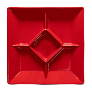 Casafina Cook & Host Square Appetizer Tray, Red