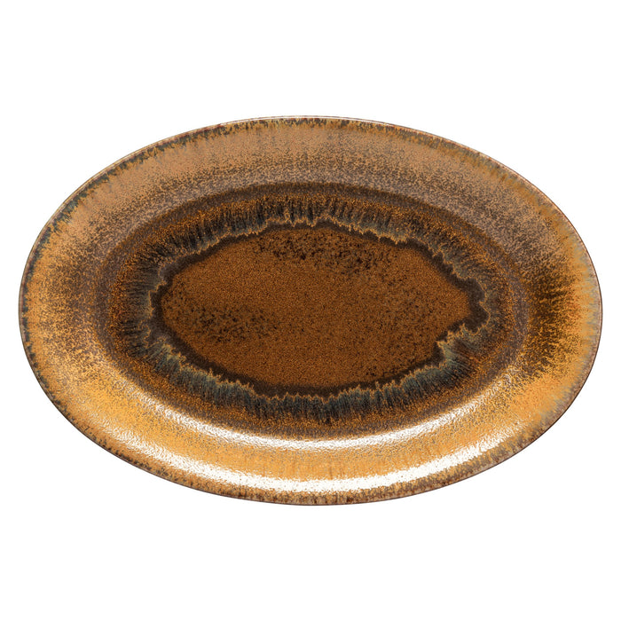 Casafina Poterie Oval Platter, Mocha Latte