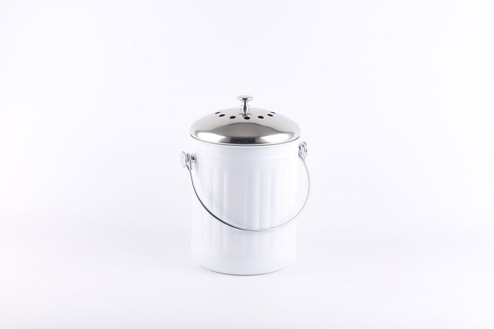 Kitchen Basics Compost Bin, White
