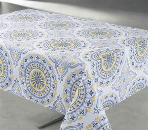 Texstyles Deco Tablecloth 60 x 90 Inch, Ceramic Grey