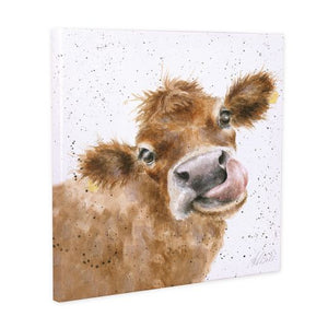 Wrendale Designs Small Canvas, 'Moooo' Cow