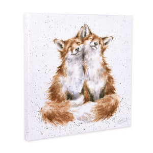 Wrendale Designs Small Canvas, 'Contentment' Foxes