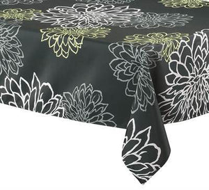 Texstyles Deco Tablecloth 58 x 126 Inch, Contempo Black