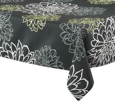 Texstyles Deco Tablecloth 58 x 126 Inch, Contempo Black