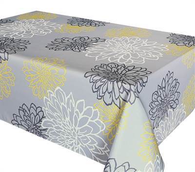 Texstyles Deco Tablecloth 58 x 126 Inch, Contempo Grey