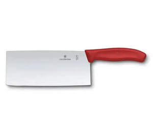 Victorinox Swiss Classic 7 Chinese Cleaver, Red TPE Handle