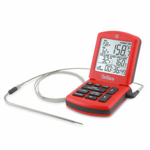 ThermoWorks ChefAlarm® Cooking Alarm Thermometer & Timer, Red