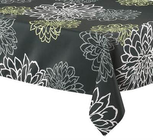 Texstyles Deco Tablecloth 58 x 78 Inch, Contempo Black