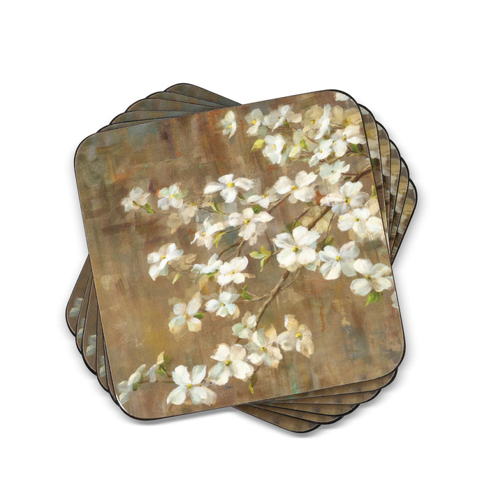 Pimpernel Dogwood in Spring Coasters Set of 6