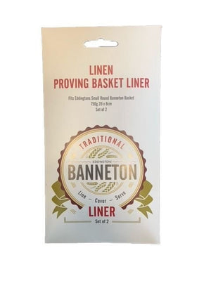 Banneton Linen Proving Basket Small Round Liner Set of 2 (Fits Round Small EDD70100)