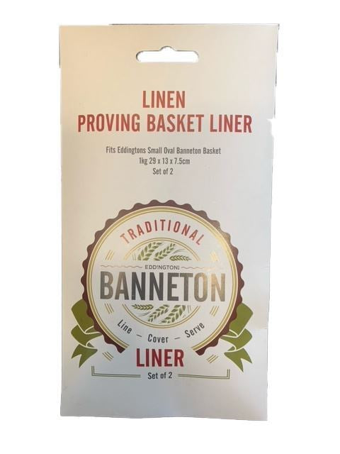 Banneton Linen Proving Basket Small Oval Liner Set of 2 (Fits Oval Small EDD70103)