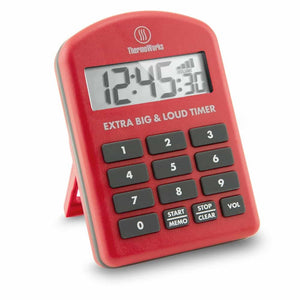 ThermoWorks Extra Big & Loud Timer, Red