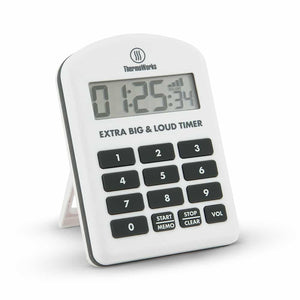 ThermoWorks Extra Big & Loud Timer, White