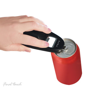 Final Touch 3-in-1 Bottle Opener, Black