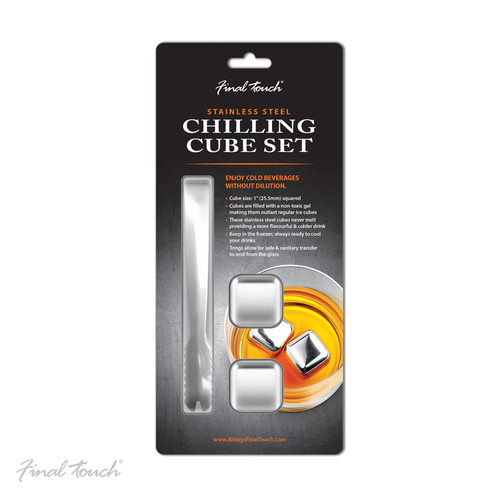 Final Touch Stainless Steel Chilling Cubes, 1-Inch