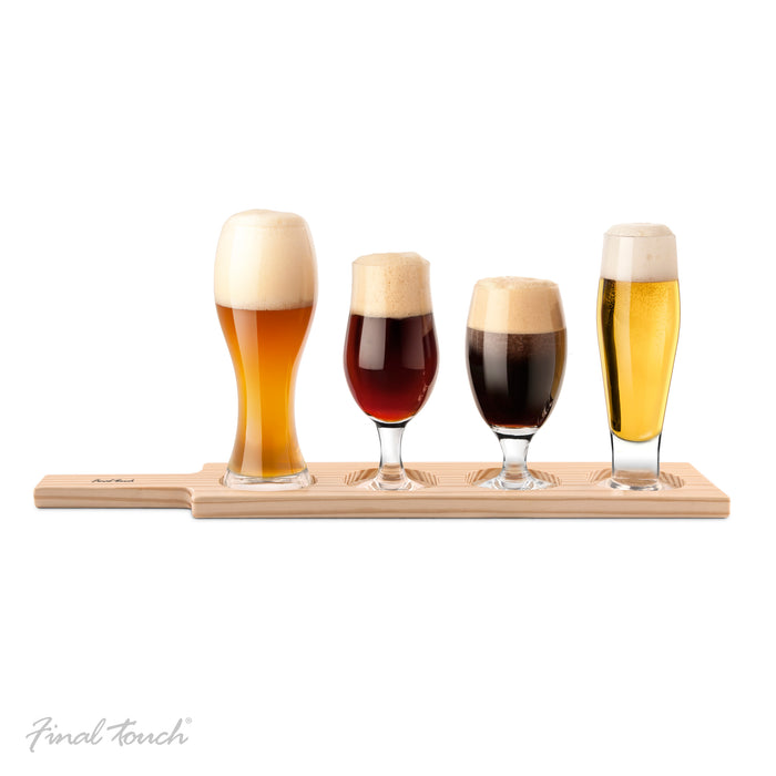 Final Touch Beer Tasting Paddle Set 6pc