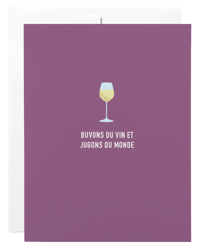 Classy Cards Greeting Card (French), Judge People