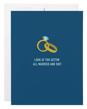 Classy Cards Greeting Card, Married And Shit