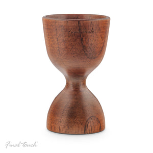 Final Touch Solid Wood Double Jigger