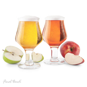 Final Touch Hard Cider Glasses Set of 2