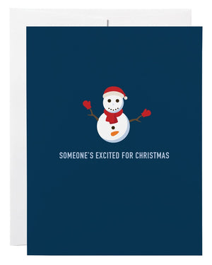 Classy Cards Greeting Card, Excited Snowman