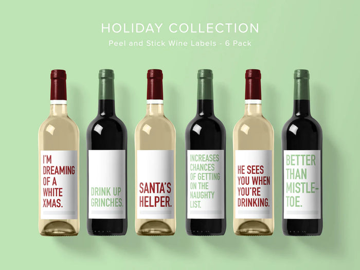 Classy Cards Wine Labels, Holiday