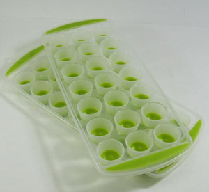 Kitchen Basics Silicone Ice Cube Tray Set of 2, Lime Green