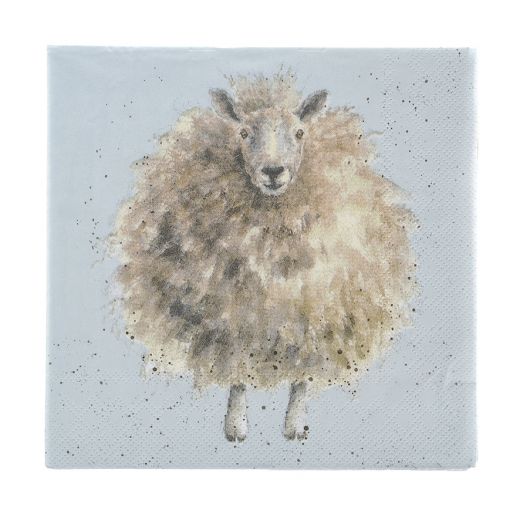 Wrendale Designs Luncheon Paper Napkins, 'The Woolly Jumper' Sheep