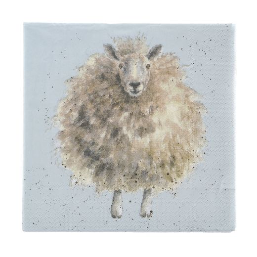Wrendale Designs Lunch Paper Napkins, 'The Woolly Jumper' Sheep