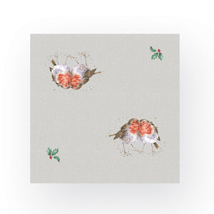 Wrendale Designs Luncheon Paper Napkin, 'Snuggled Together' Birds