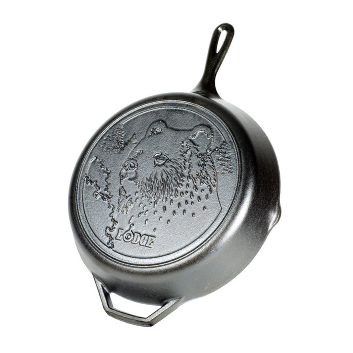 Lodge Cast Iron Skillet 12 Inch, Bear