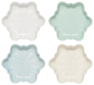 Danica Now Designs Shaped Dipping Dishes Set of 4, Snowflake