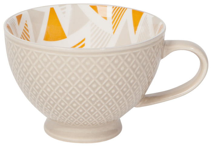 Danica Now Designs Stamped Latte Mug 14oz, Taupe